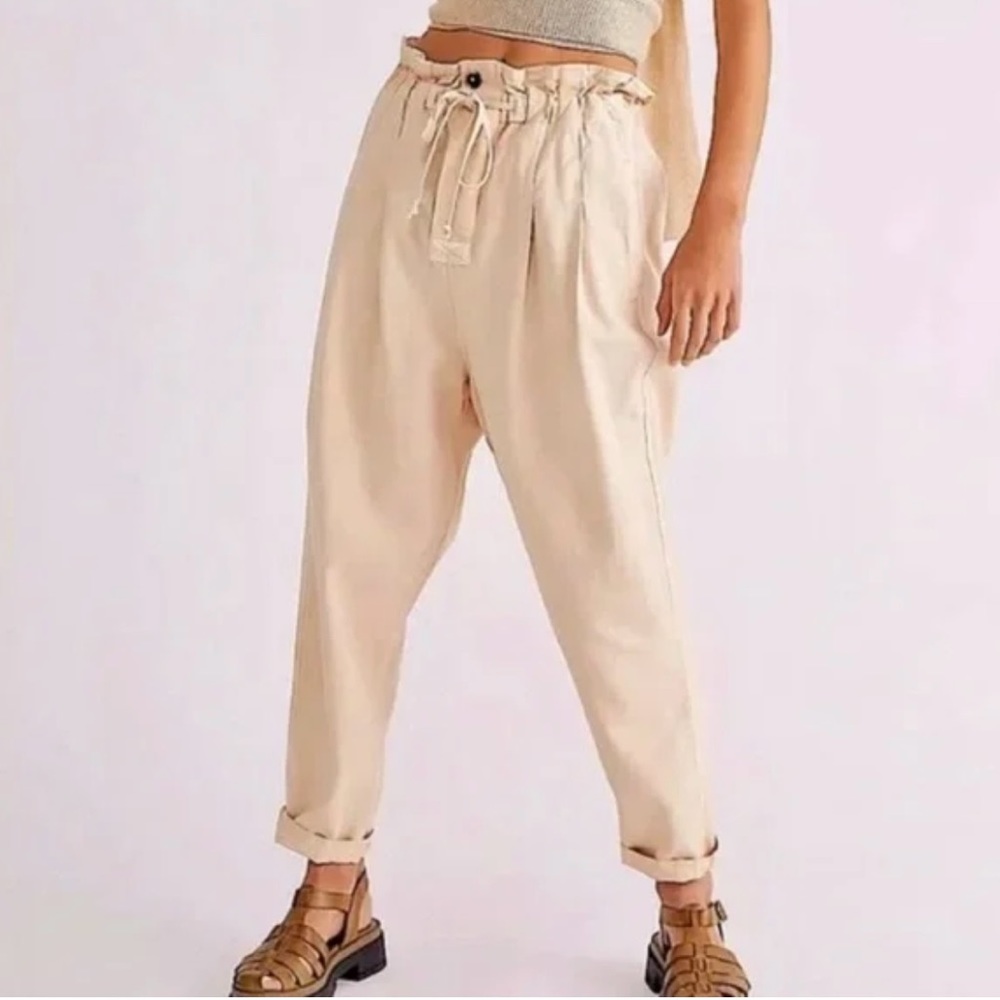 Free People Dusty Rose Paper Bag pants